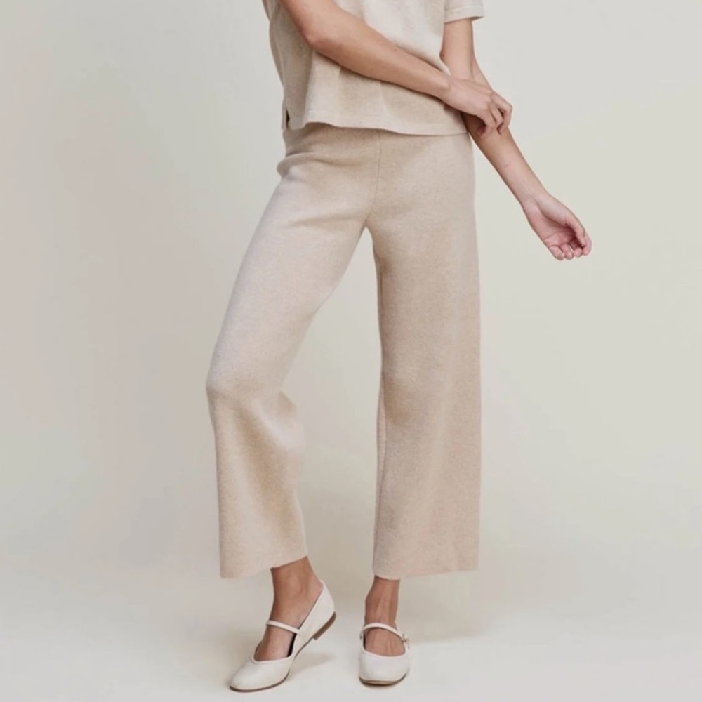 Kilte the Liz Wide Leg Pants in Light Camel Sz L/XL
